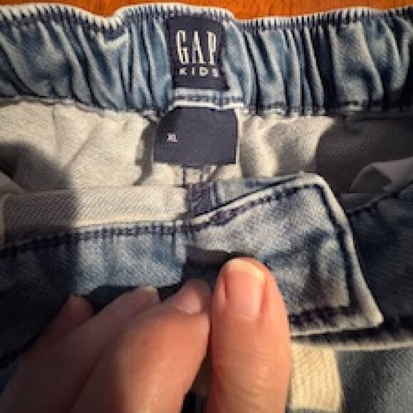 GAP Kids Blue Jeans with White Drawstring - Picture 2 of 7